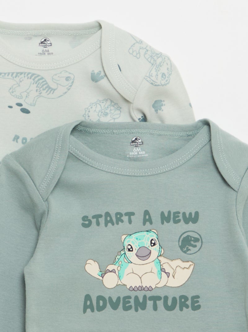 Conjunto de 2 bodies 'Jurassic Park' Verde - Kiabi