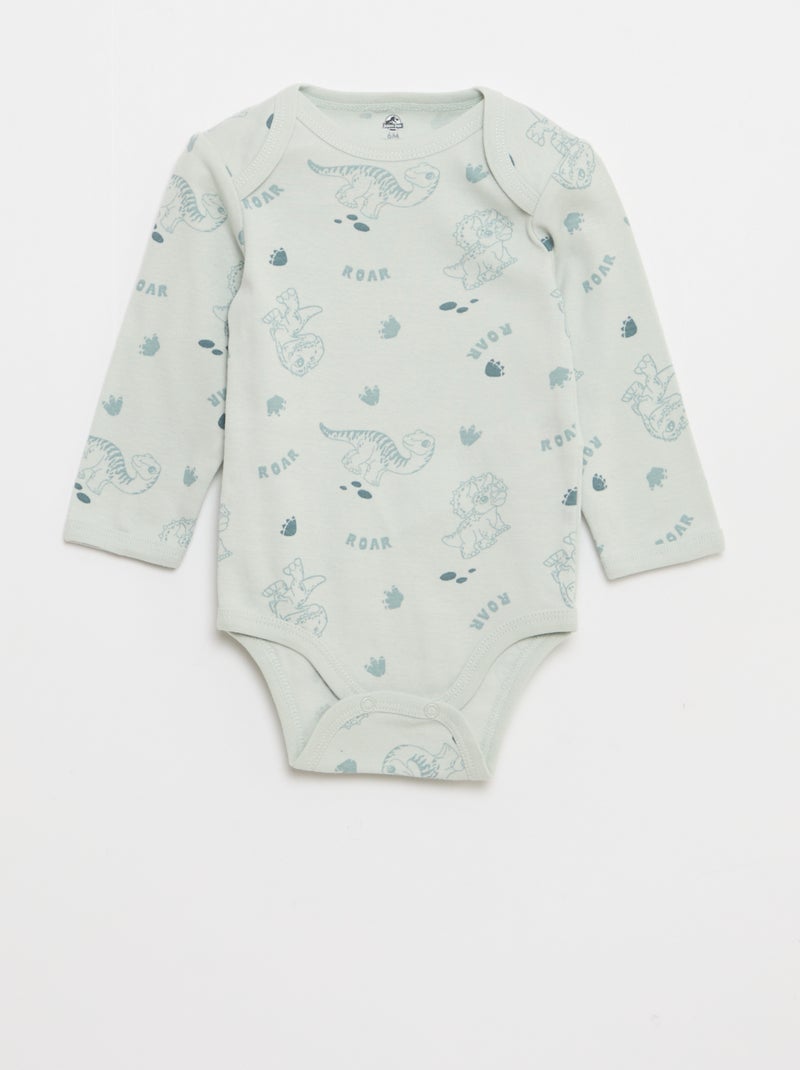 Conjunto de 2 bodies 'Jurassic Park' Verde - Kiabi