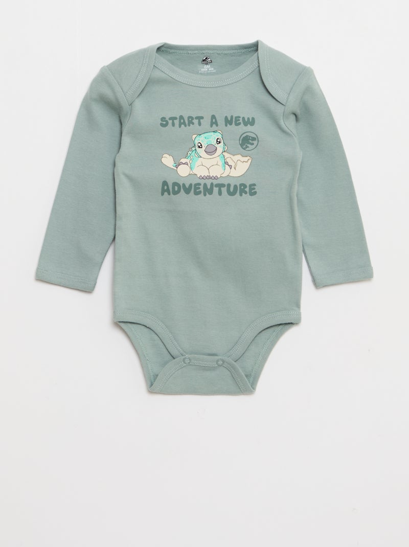 Conjunto de 2 bodies 'Jurassic Park' Verde - Kiabi
