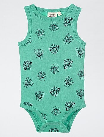 Conjunto de 2 bodies 'Patrulha Pata' sem mangas em algodão
