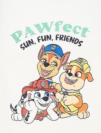 Conjunto de 2 bodies 'Patrulha Pata' sem mangas em algodão