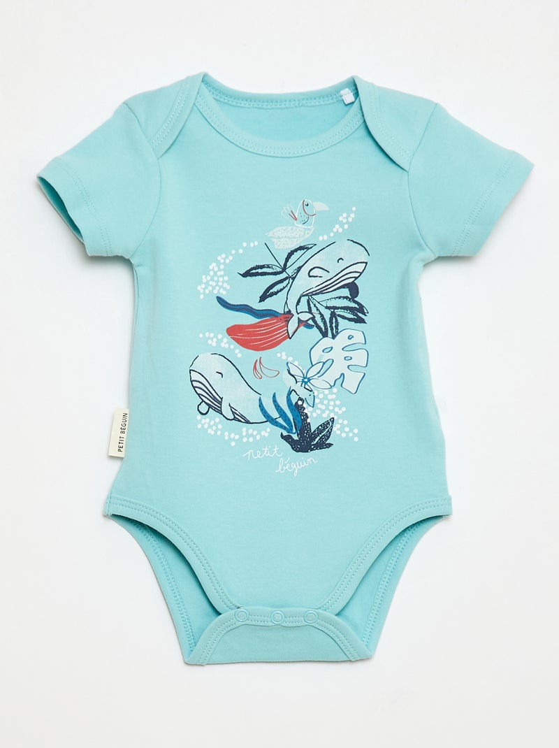Conjunto de 2 bodies 'Petit Béguin' Azul - Kiabi