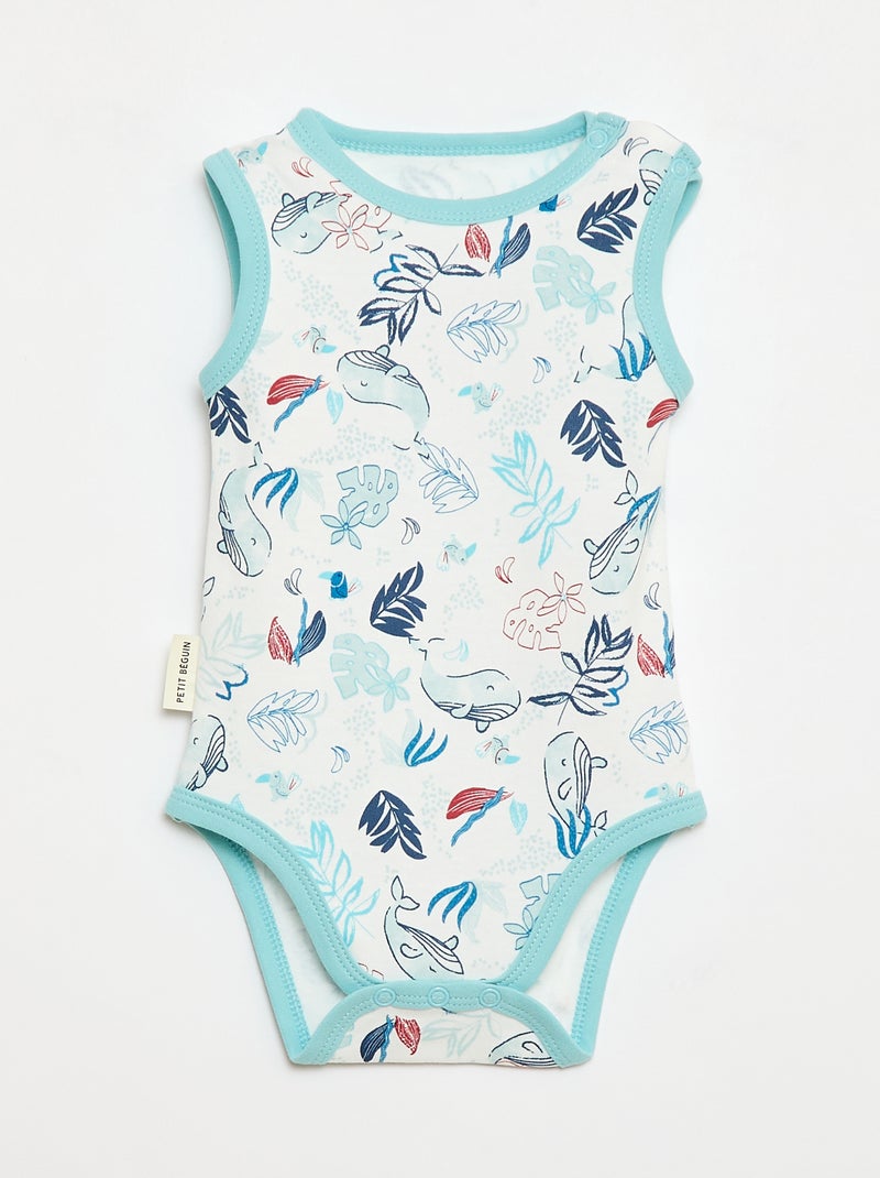 Conjunto de 2 bodies 'Petit Béguin' Azul - Kiabi