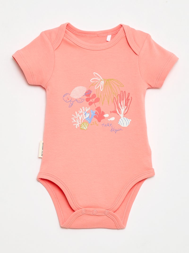 Conjunto de 2 bodies 'Petit Béguin' Rosa - Kiabi
