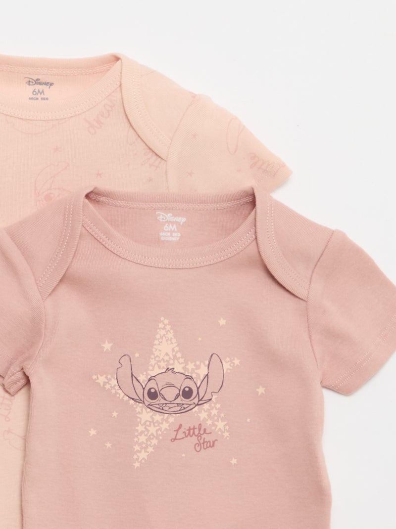 Conjunto de 2 bodies 'Stitch' 'Disney' Rosa - Kiabi