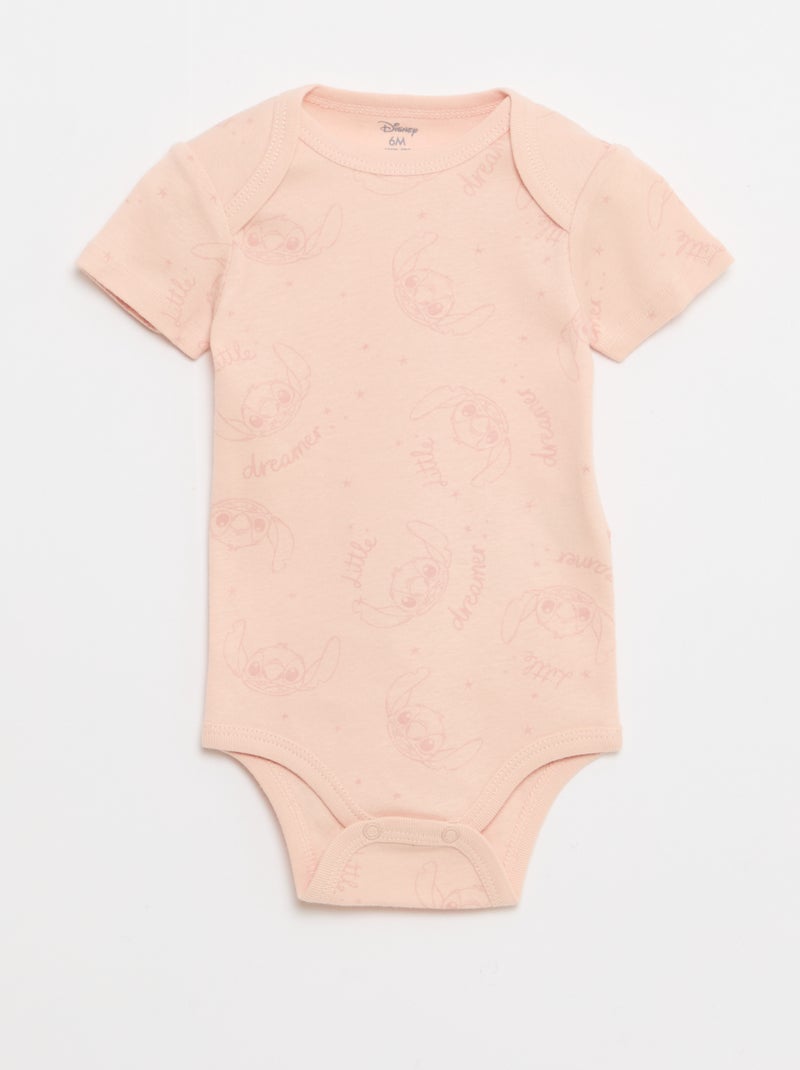 Conjunto de 2 bodies 'Stitch' 'Disney' Rosa - Kiabi