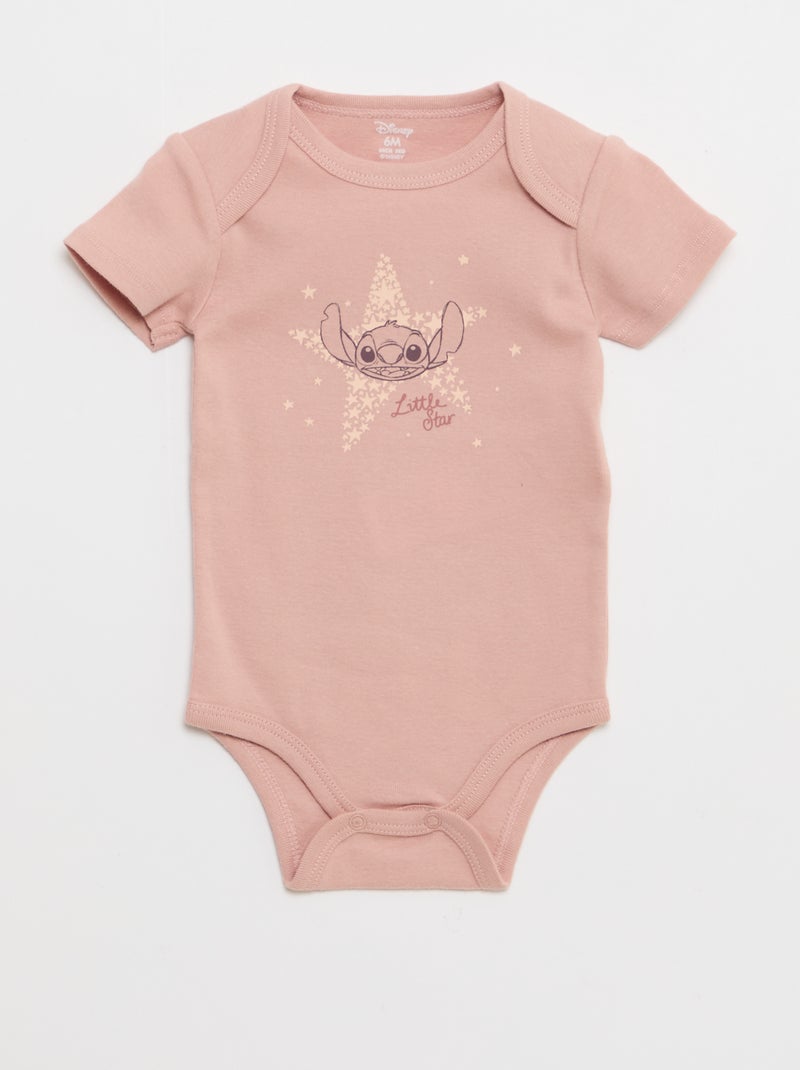 Conjunto de 2 bodies 'Stitch' 'Disney' Rosa - Kiabi
