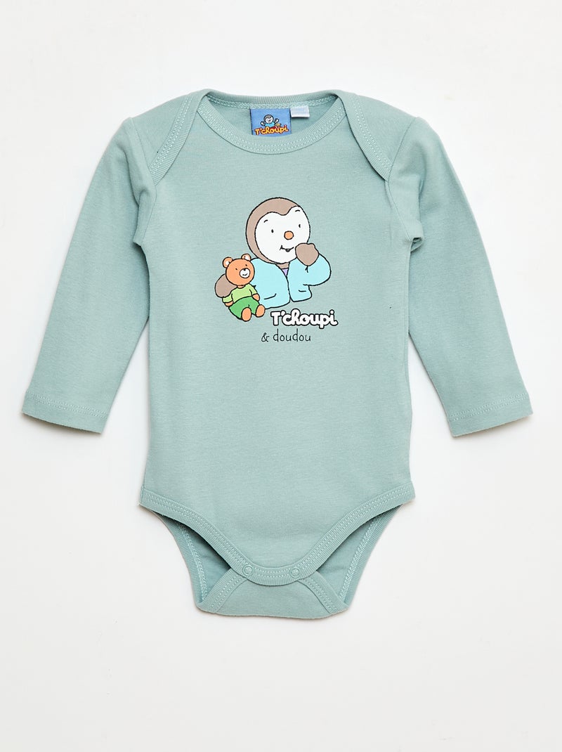 Conjunto de 2 bodies 'Tchoupi' Verde - Kiabi