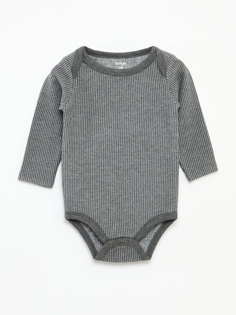 Conjunto de 2 bodies termorreguladores em malha Cinza - Kiabi