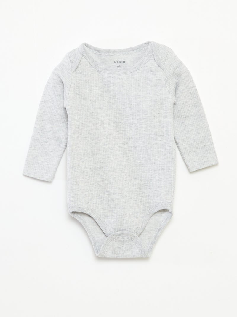 Conjunto de 2 bodies termorreguladores em malha Cinza - Kiabi