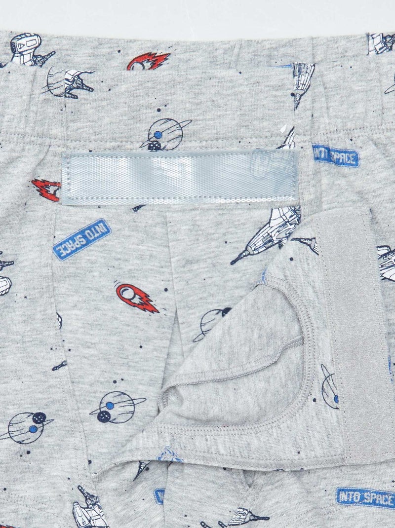 Conjunto de 2 boxers com velcro - coleção fácil de vestir VERDE - Kiabi