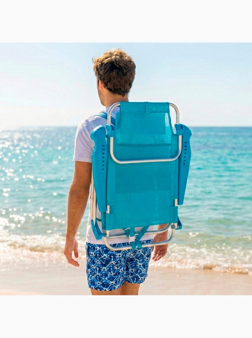 Conjunto de 2 cadeiras de praia baixas com múltiplas posições, 47x49x82 cm, caribe - Kiabi Conjunto de 2 cadeiras de praia baixas com múltiplas posições, 47x49x82 cm, caribe - Kiabi