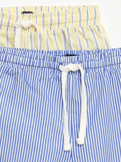 Conjunto de 2 calções às riscas - Kiabi