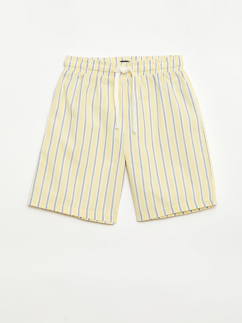 Conjunto de 2 calções às riscas Azul - Kiabi