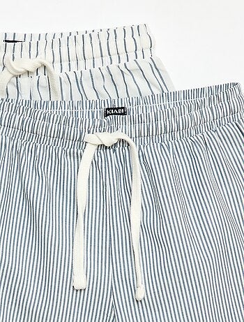 Conjunto de 2 calções às riscas