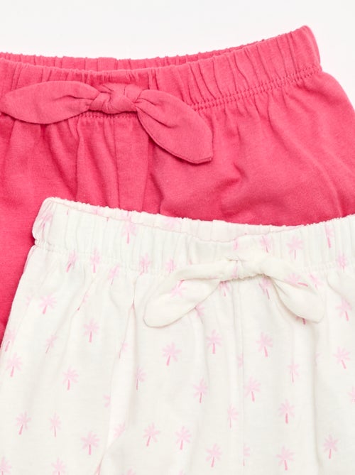 Conjunto de 2 calções com laços decorativos - Kiabi