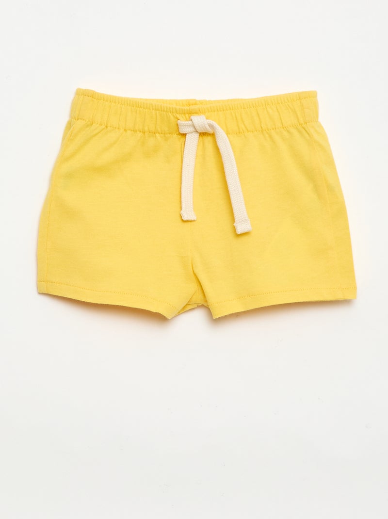 Conjunto de 2 calções de jersey Amarelo - Kiabi