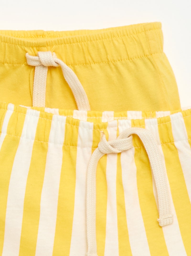 Conjunto de 2 calções de jersey Amarelo - Kiabi