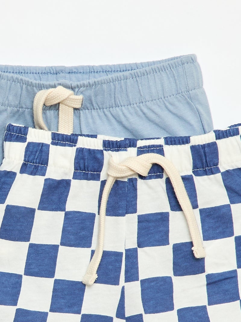 Conjunto de 2 calções de jersey Azul - Kiabi