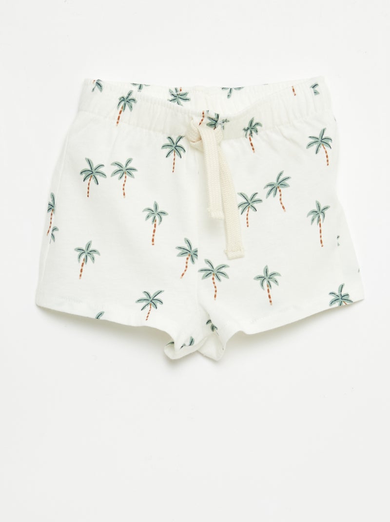 Conjunto de 2 calções de jersey Branco - Kiabi