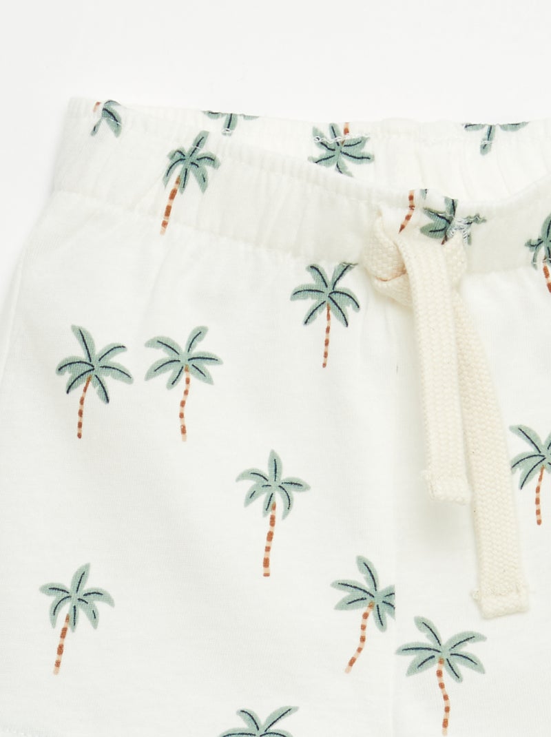 Conjunto de 2 calções de jersey Branco - Kiabi