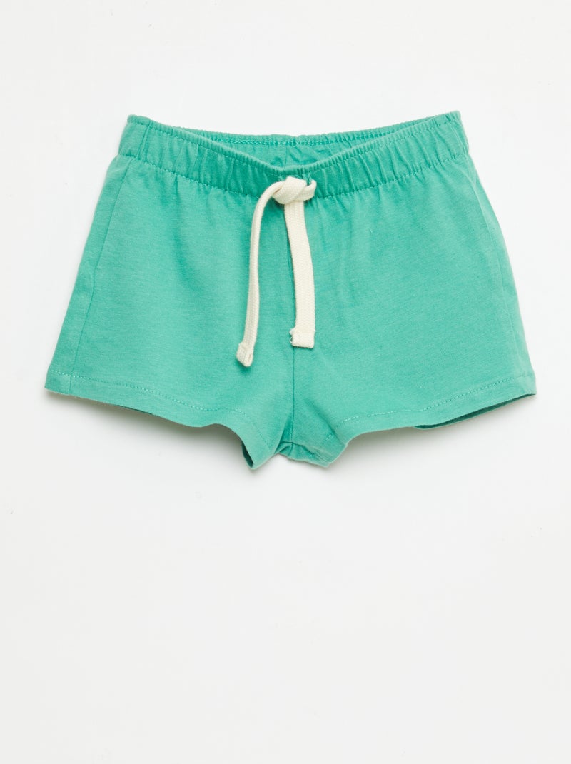 Conjunto de 2 calções de jersey Verde - Kiabi