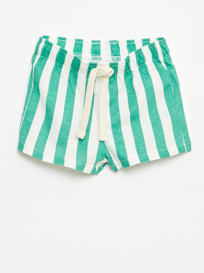 Conjunto de 2 calções de jersey Verde - Kiabi