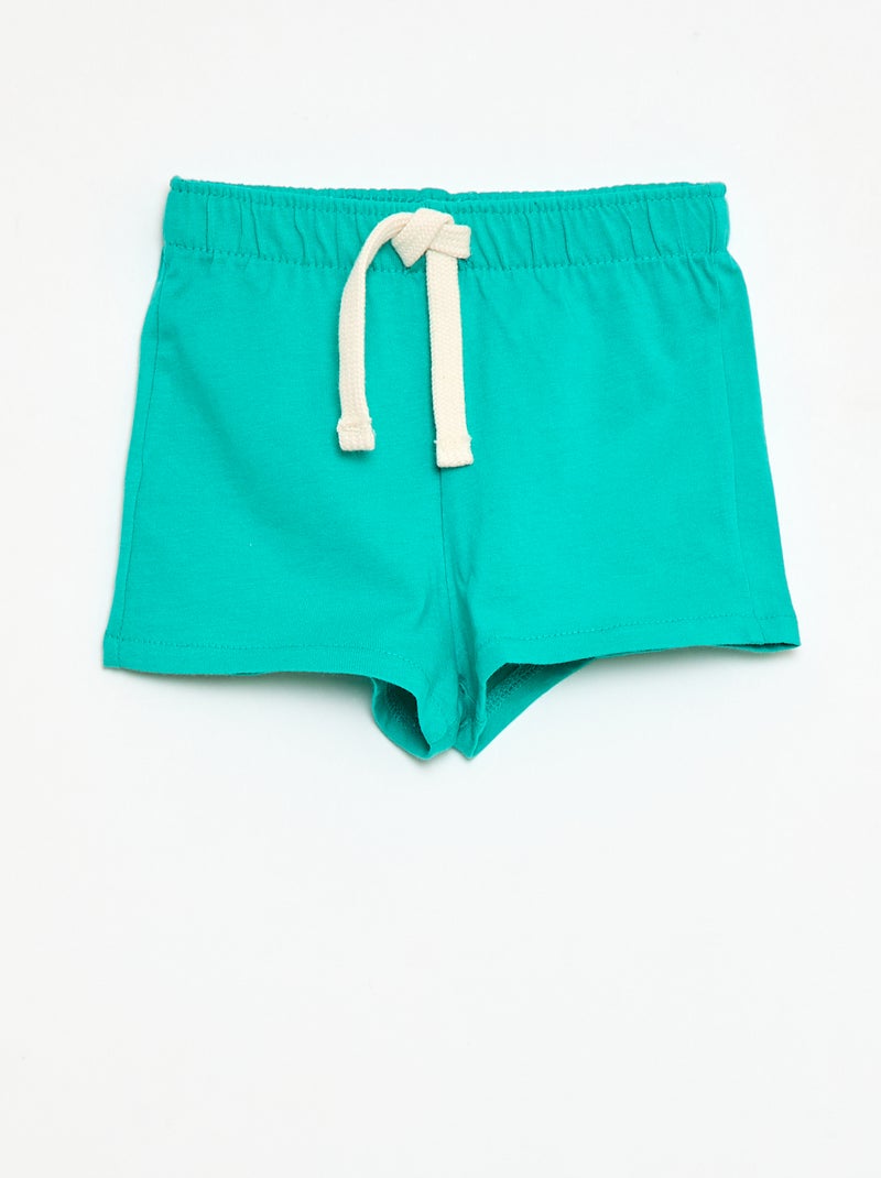 Conjunto de 2 calções de jersey Verde - Kiabi
