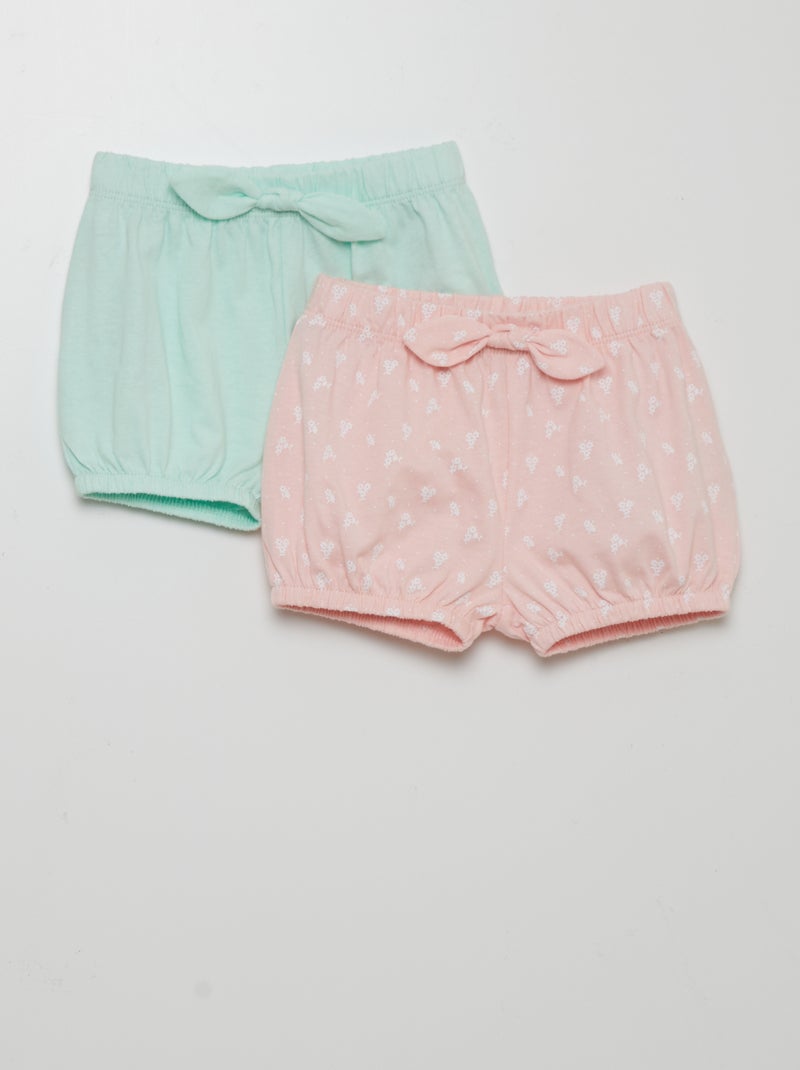 Conjunto de 2 calções em jersey ROSA - Kiabi