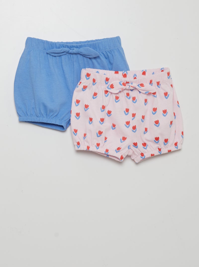 Conjunto de 2 calções em jersey ROSA - Kiabi
