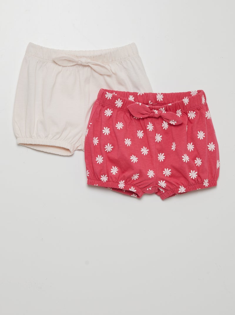 Conjunto de 2 calções em jersey ROSA - Kiabi