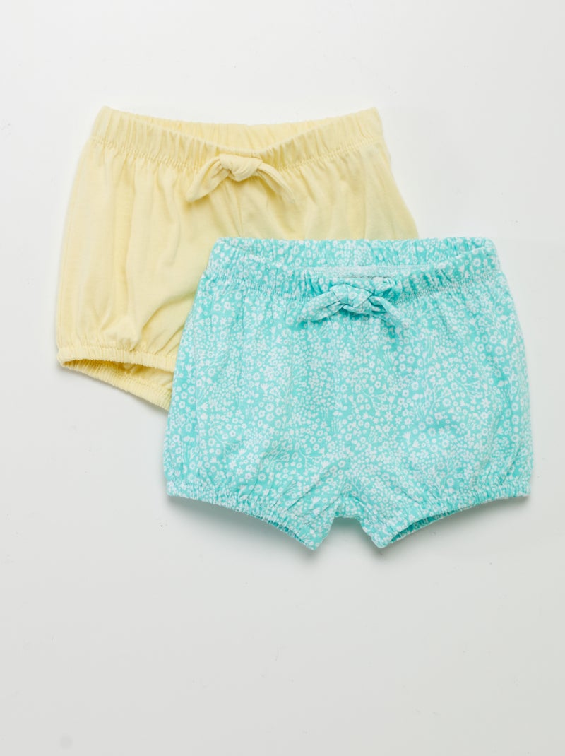 Conjunto de 2 calções em jersey VERDE - Kiabi