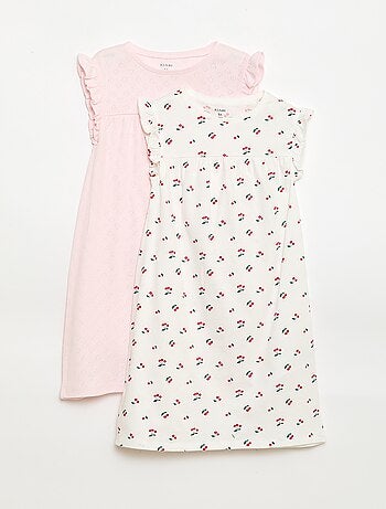 Conjunto de 2 camisas de dormir de manga curta