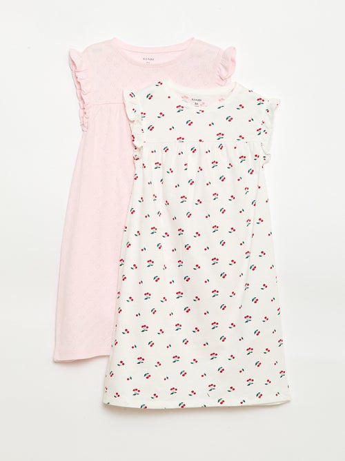 Conjunto de 2 camisas de dormir de manga curta - Kiabi