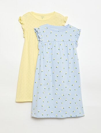 Conjunto de 2 camisas de dormir de manga curta
