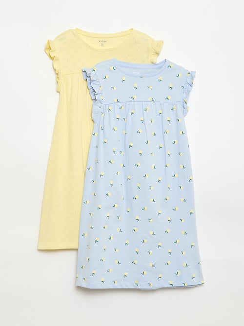 Conjunto de 2 camisas de noite de manga curta - Kiabi