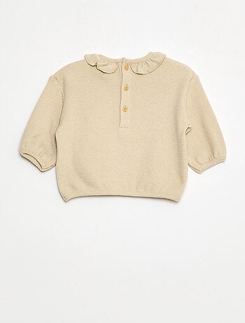 Conjunto de 2 camisolas de malha com gola fantasia