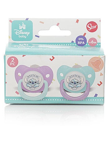 Conjunto de 2 chupetas lilo e stitch 6m+