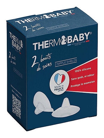 Conjunto de 2 copas de silicone para mamilos thermobaby ultra-finas