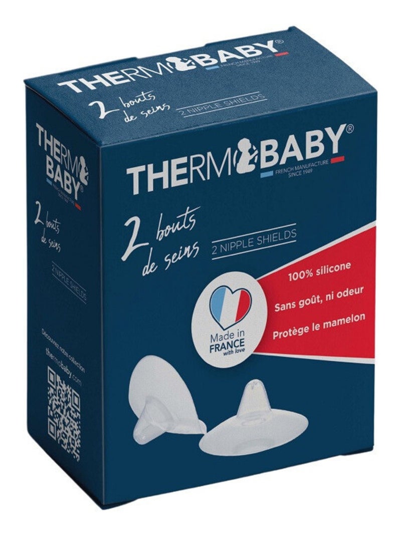 Conjunto de 2 copas de silicone para mamilos thermobaby ultra-finas Transparente - Kiabi