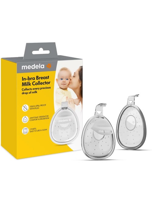 Conjunto de 2 copos de recolha de leite materno medela - copos de amamentação discretos em silicone - Kiabi