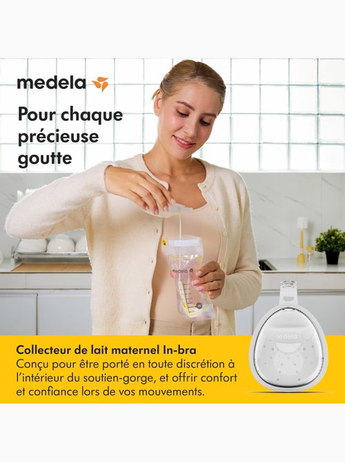 Conjunto de 2 copos de recolha de leite materno medela - copos de amamentação discretos em silicone - Kiabi