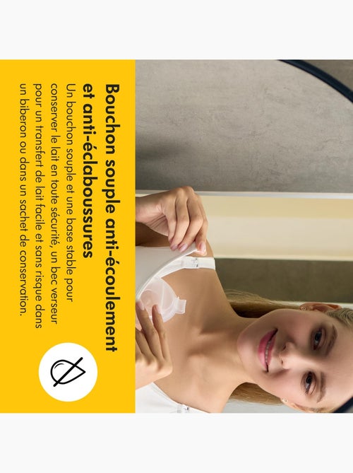 Conjunto de 2 copos de recolha de leite materno medela - copos de amamentação discretos em silicone - Kiabi