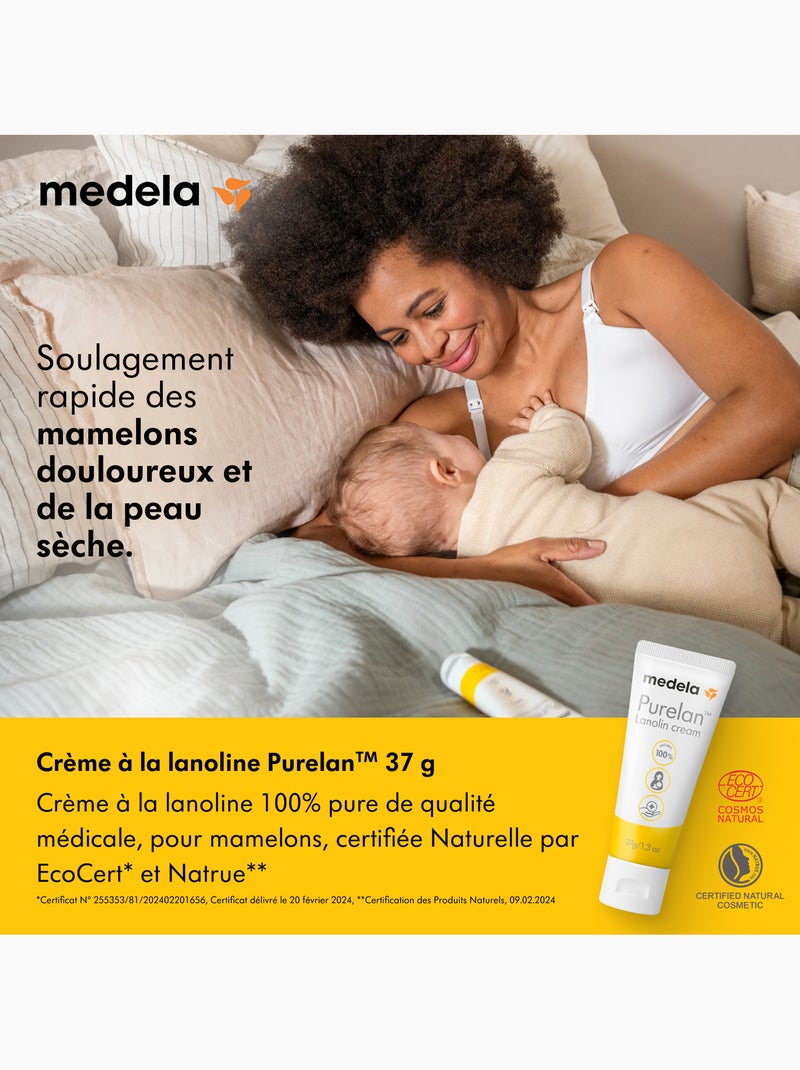 Conjunto de 2 cremes de amamentação com lanolina purelan™ 37 g - alivia e hidrata Transparente - Kiabi