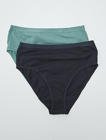 Conjunto de 2 cuecas de cintura alta - coleção fácil de vestir