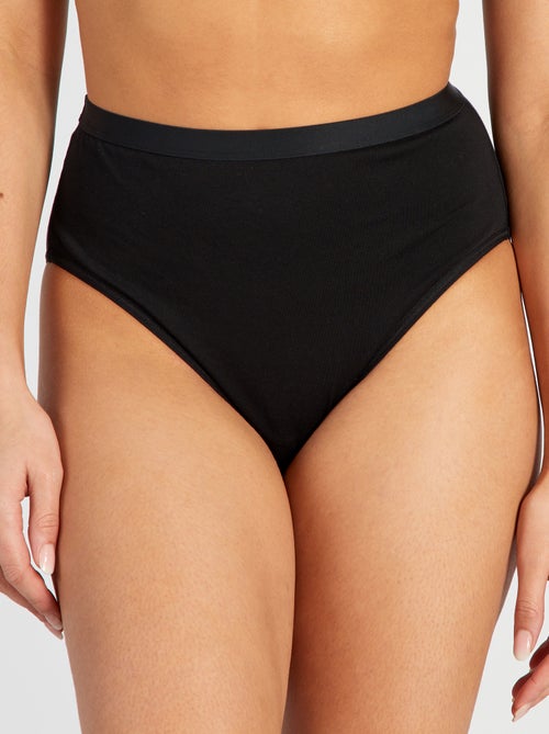 Conjunto de 2 cuecas de cintura alta - coleção fácil de vestir - Kiabi