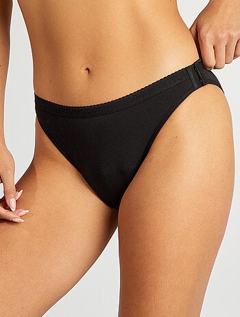 Conjunto de 2 cuecas menstruais laváveis de algodão - coleção fácil de vestir