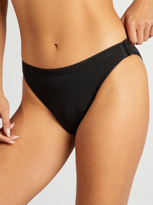 Conjunto de 2 cuecas menstruais laváveis de algodão - coleção fácil de vestir - Kiabi