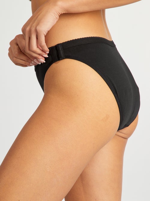 Conjunto de 2 cuecas menstruais laváveis de algodão - coleção fácil de vestir - Kiabi