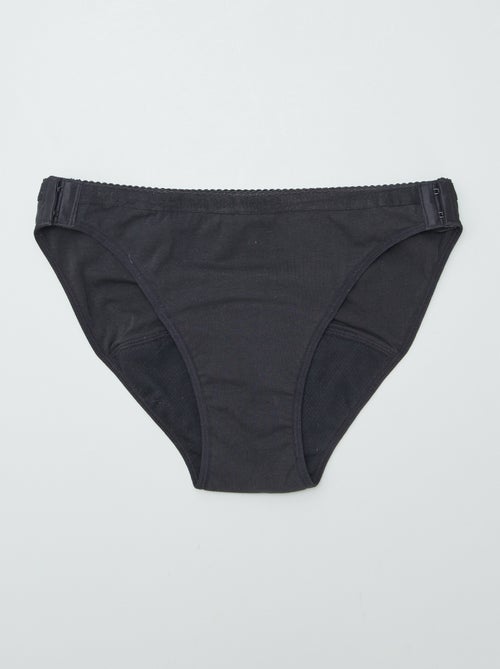 Conjunto de 2 cuecas menstruais laváveis de algodão - coleção fácil de vestir - Kiabi